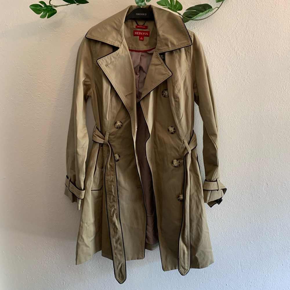 Merona tan trench coat